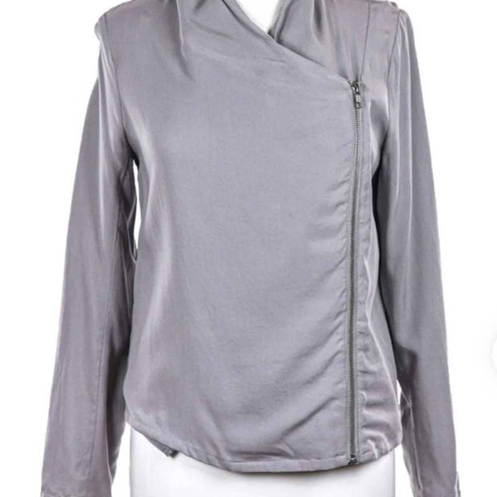 Trouve Light Gray Asymmetrical Jacket